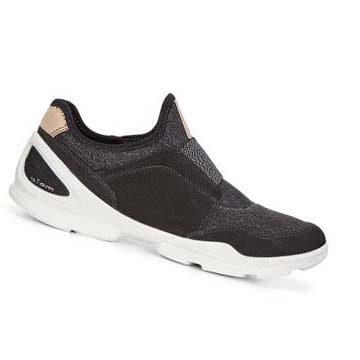 Women's Ecco Biom Street. Slip-on Sneakers Black | USA 212OKI